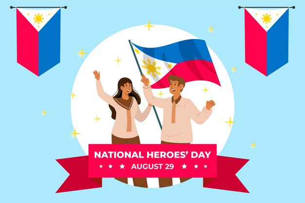 Fond plat pour la célébration de la journée nationale des héros