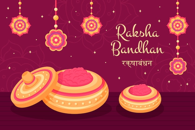 Fond Plat Pour La Célébration De Raksha Bandhan