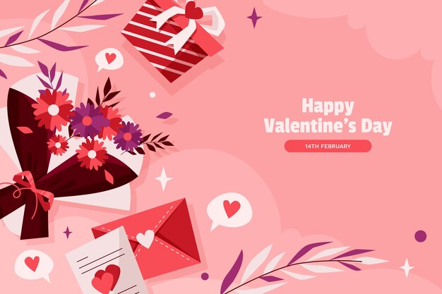 Fond plat pour la célébration de la saint valentin