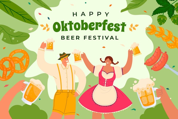 Fond Plat Pour Le Festival Oktoberfest