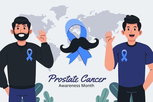 Fond Plat Pour Le Mois De Sensibilisation Au Cancer De La Prostate