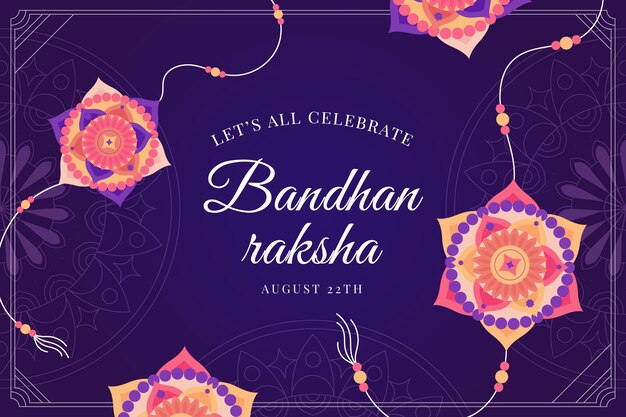 Fond Plat Raksha Bandhan Avec Talisman