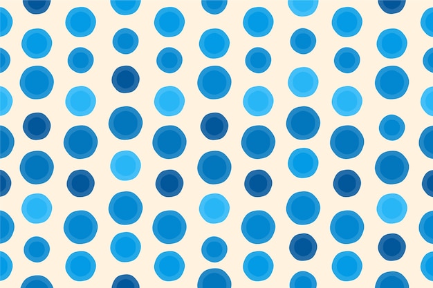 Vecteur gratuit fond de points bleus dessinés à la main