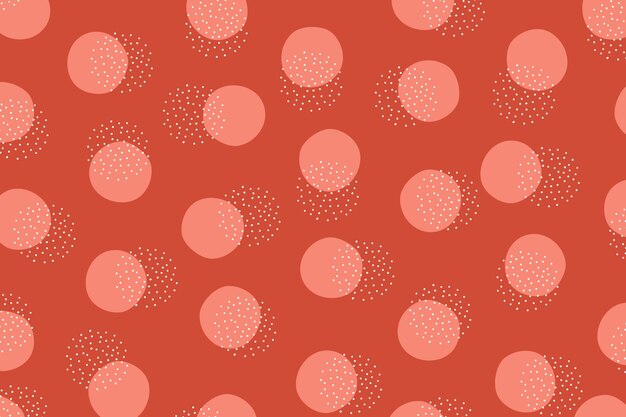 Fond de pois rouges dessinés à la main