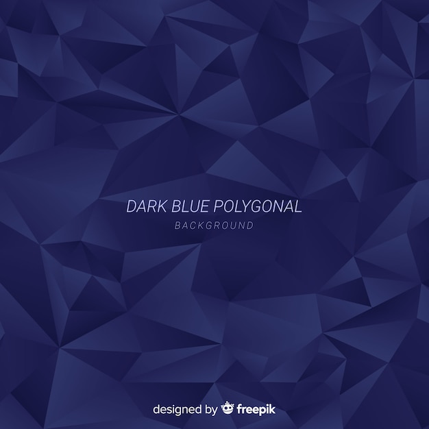 Fond Polygonale Bleu Foncé