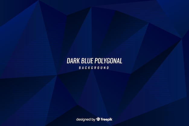 Fond polygonale bleu foncé