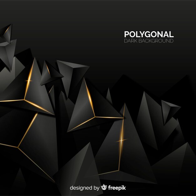 Fond polygonale sombre