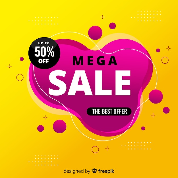 Fond De Promotion De Vente Mega