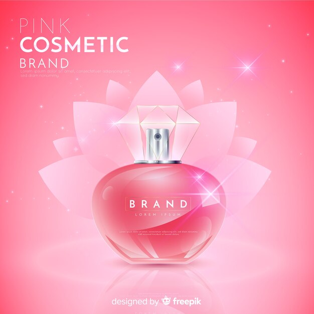 Fond de publicité cosmétique naturelle réaliste