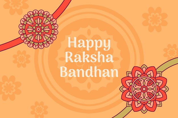 Fond de raksha bandhan dessiné à la main