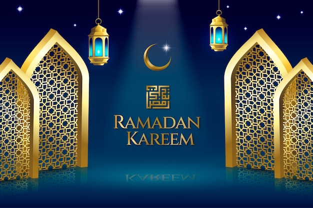 Vecteur gratuit fond de ramadan réaliste