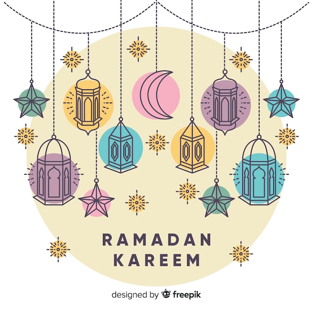 Vecteur gratuit fond de ramadan