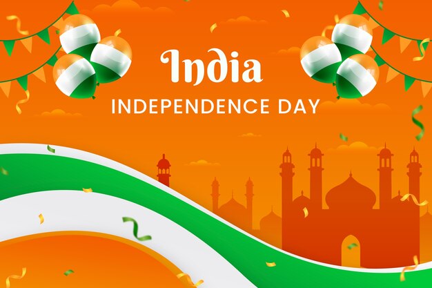 Fond réaliste de la fête de l&#39;indépendance en Inde