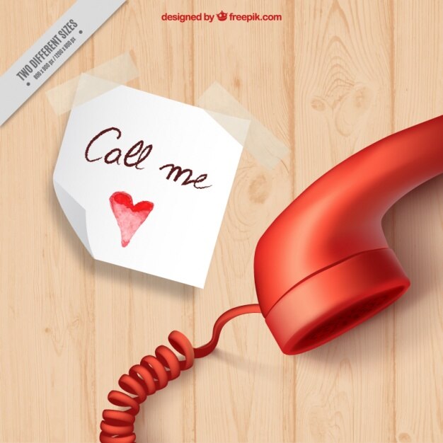 fond réaliste avec note et téléphone pour Saint Valentin