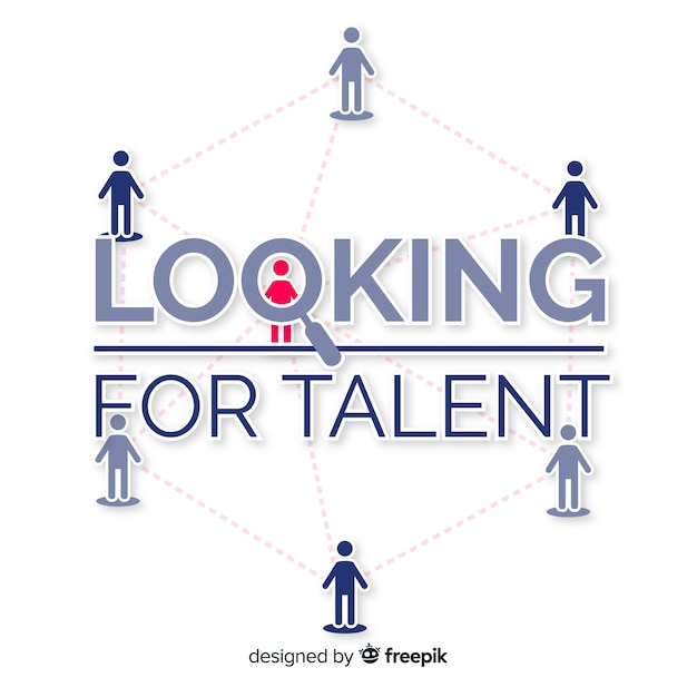 Vecteur gratuit fond de recherche de talent net