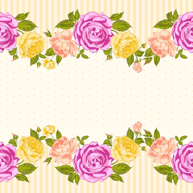 Fond Rose En Fleurs Avec Motif Transparent