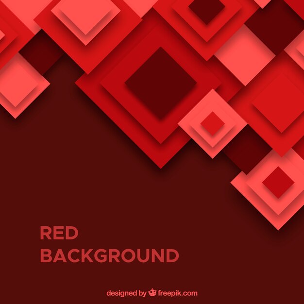 Fond rouge avec des carrés