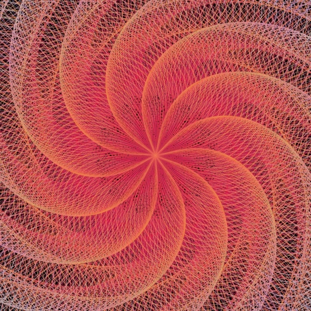Vecteur gratuit fond rouge psychédélique avec une spirale