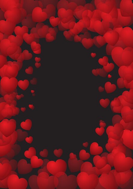 Fond Saint-Valentin avec cadre coeur