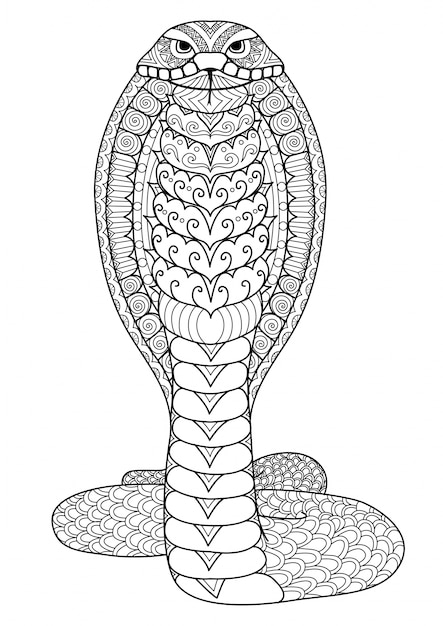 Vecteur gratuit fond de serpent tiré à la main