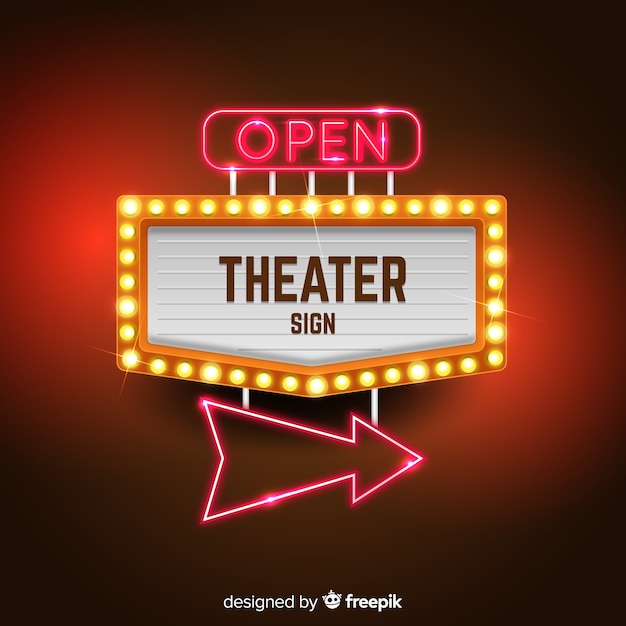Fond de signe de théâtre
