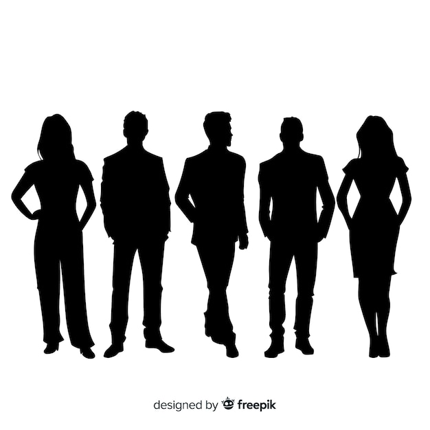 Fond de silhouettes de personnes adultes