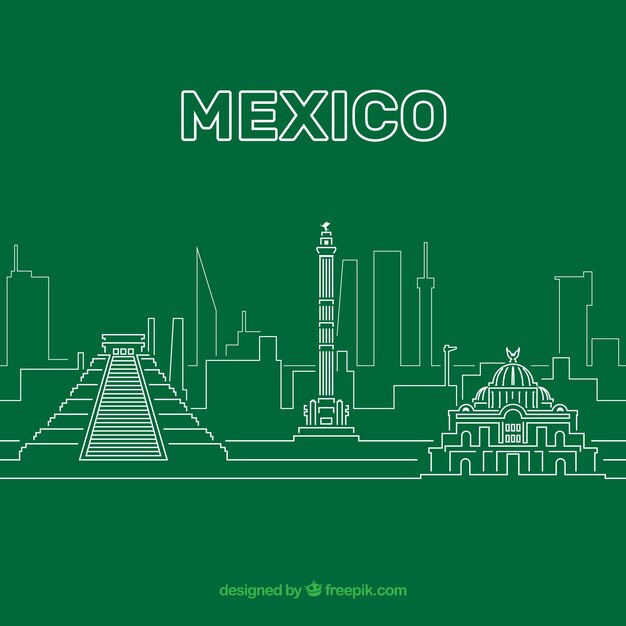 Fond de skyline au Mexique