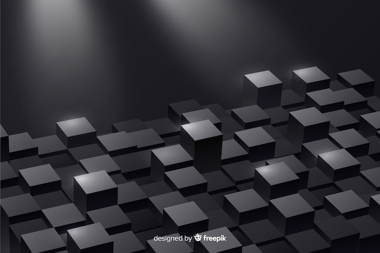 Vecteur gratuit fond de sol réaliste cubes