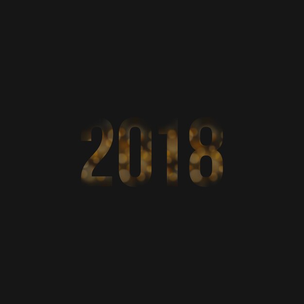 fond sombre de la nouvelle année 2018