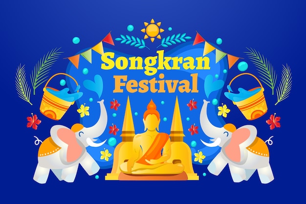 Fond de songkran dégradé