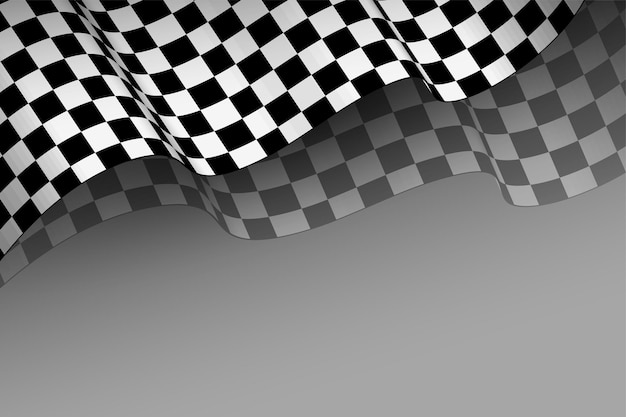 Vecteur gratuit fond de style 3d drapeau de course réaliste