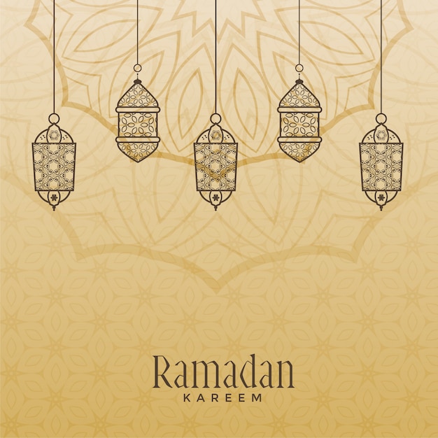 Vecteur gratuit fond de style vintage ramadan kareem