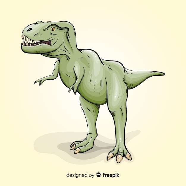 Fond de t-rex dessiné à la main