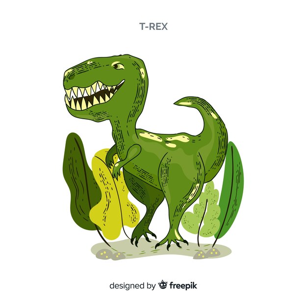 Fond de t-rex dessiné à la main