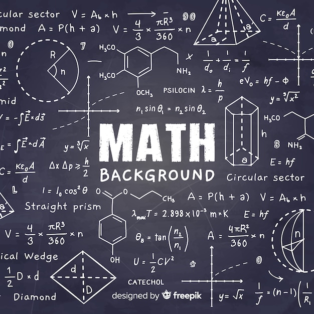 Fond de tableau réaliste Maths