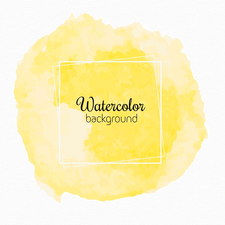Vecteur gratuit fond de taches de peinture aquarelle jaune