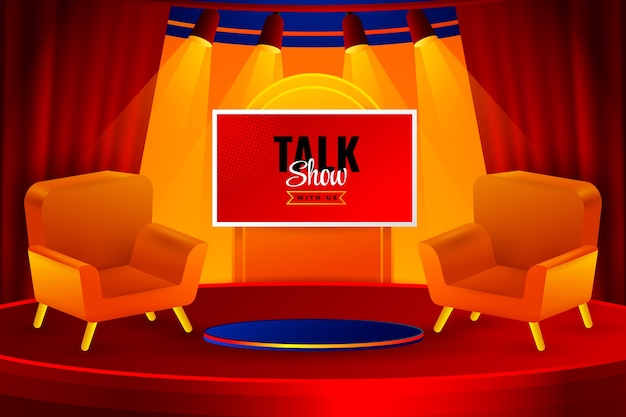 Vecteur gratuit fond de talk-show réaliste