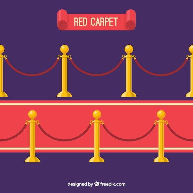 Fond de tapis rouge dans un style plat