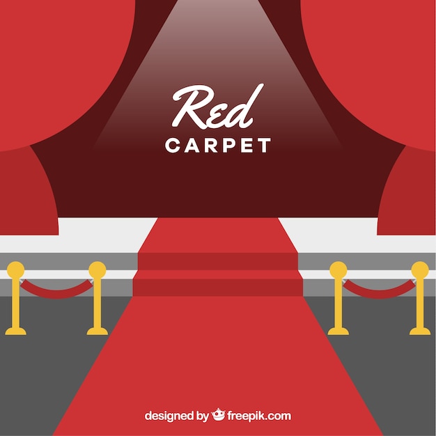 Fond De Tapis Rouge Dans Un Style Plat