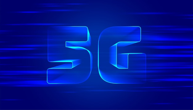 Fond de technologie de cinquième génération bleu 5G