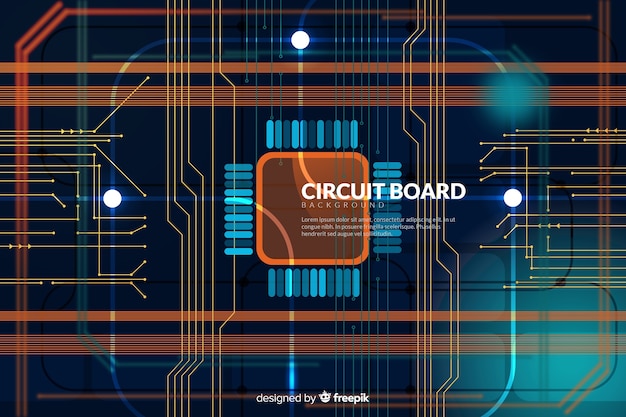 Fond de technologie avec circuit imprimé