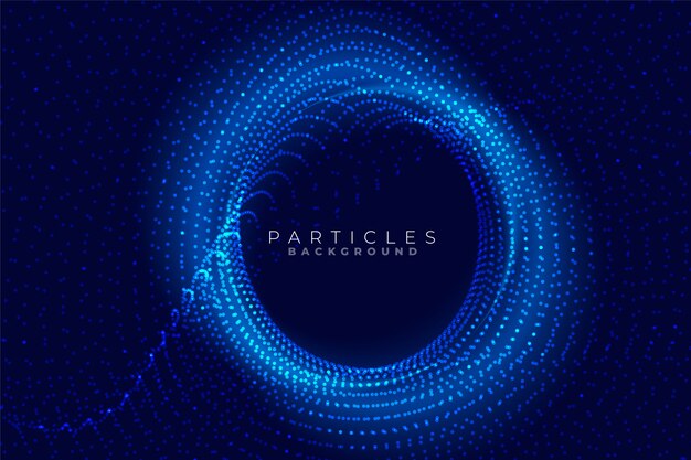 Fond de technologie de particules circulaires avec espace de texte