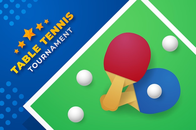 Vecteur gratuit fond de tennis de table réaliste