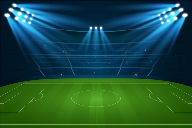 Vecteur gratuit fond de terrain de football de style dégradé