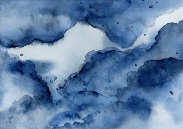 Fond de texture abstraite bleu foncé à l'aquarelle