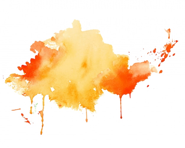 Vecteur gratuit fond de texture splash aquarelle jaune et orange