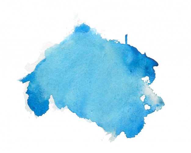 Fond de texture tache abstraite aquarelle bleue