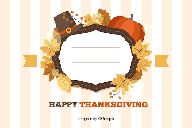 Vecteur gratuit fond de thanksgiving au design plat