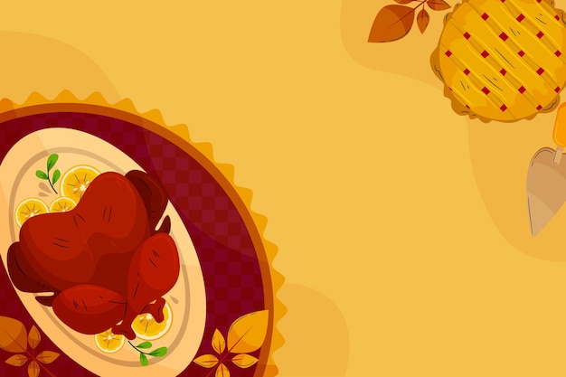 Fond de thanksgiving dessiné à la main