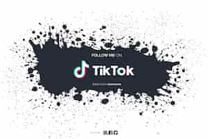 Vecteur gratuit fond de tiktok avec des éclaboussures de peinture